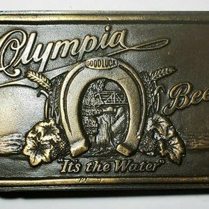 Olympia Beer Men's Belt Buckle with Bottle Opener K-168/0 Made in USA Rare!